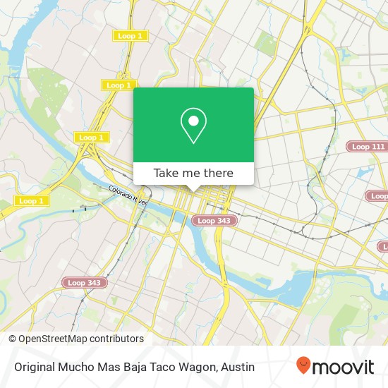 Mapa de Original Mucho Mas Baja Taco Wagon, Congress Ave Austin, TX 78701