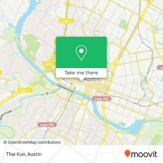 Mapa de Thai Kun, 700 6th St W Austin, TX 78701