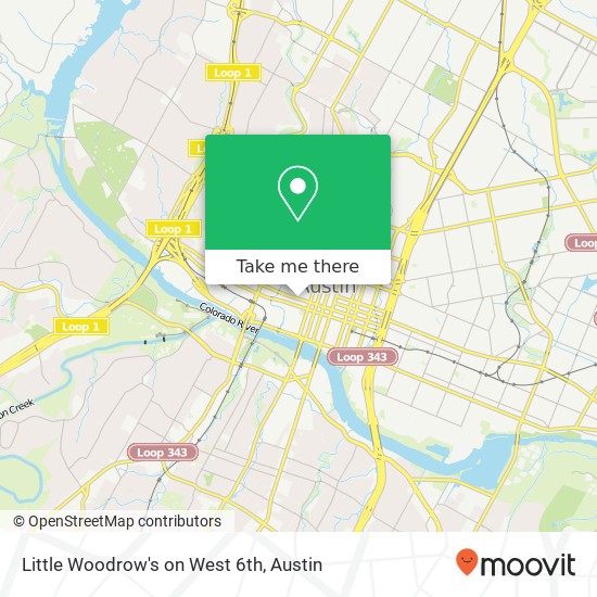 Mapa de Little Woodrow's on West 6th, 520 6th St W Austin, TX 78701