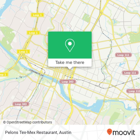 Mapa de Pelons Tex-Mex Restaurant, 802 Red River St Austin, TX 78701