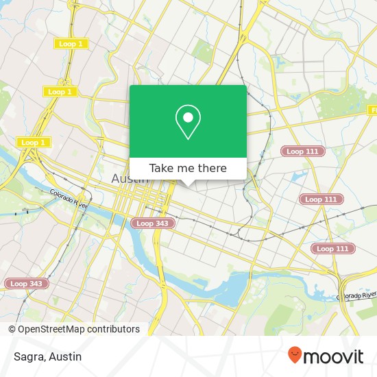 Mapa de Sagra, 1050 E 11th St Austin, TX 78702