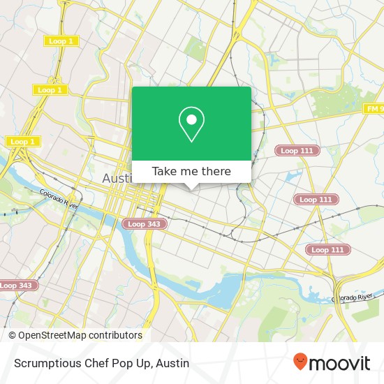 Mapa de Scrumptious Chef Pop Up, 1209 Rosewood Ave Austin, TX 78702