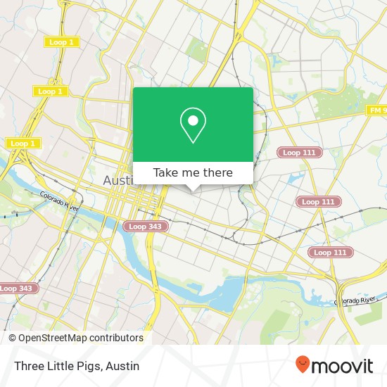 Three Little Pigs, 1209 Rosewood Ave Austin, TX 78702 map