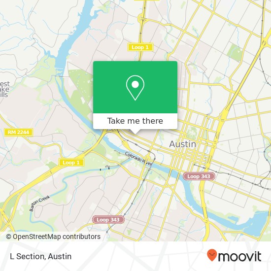Mapa de L Section, 1317 6th St W Austin, TX 78703