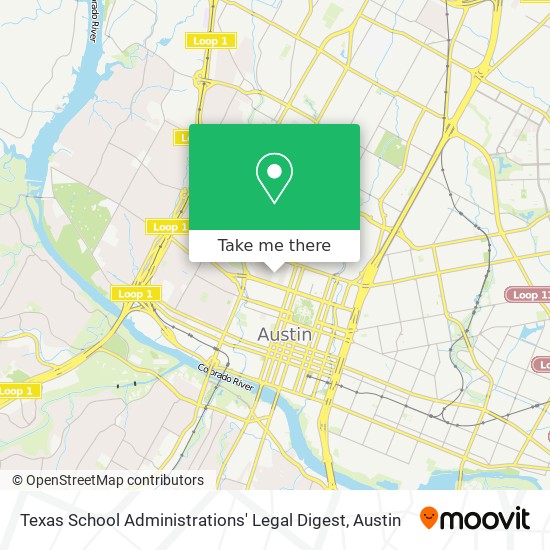 Mapa de Texas School Administrations' Legal Digest