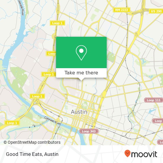 Mapa de Good Time Eats, 411 W 23rd St Austin, TX 78705