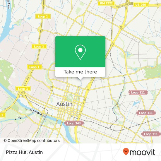 Pizza Hut, San Jacinto Blvd Austin, TX 78712 map