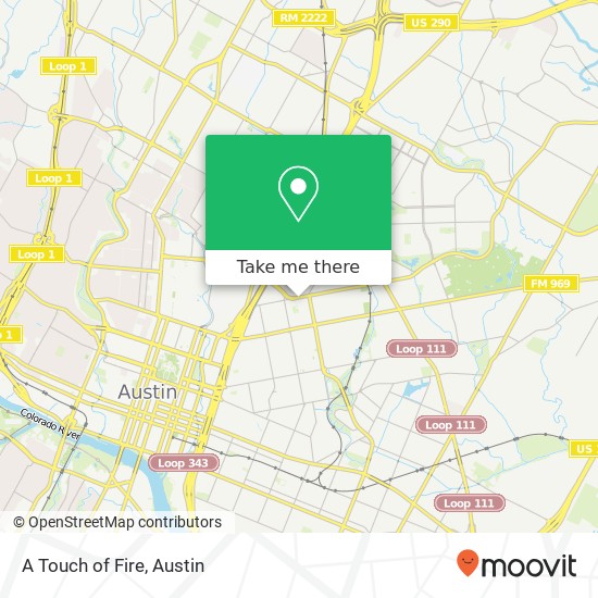 Mapa de A Touch of Fire, 2101 Manor Rd Austin, TX 78722