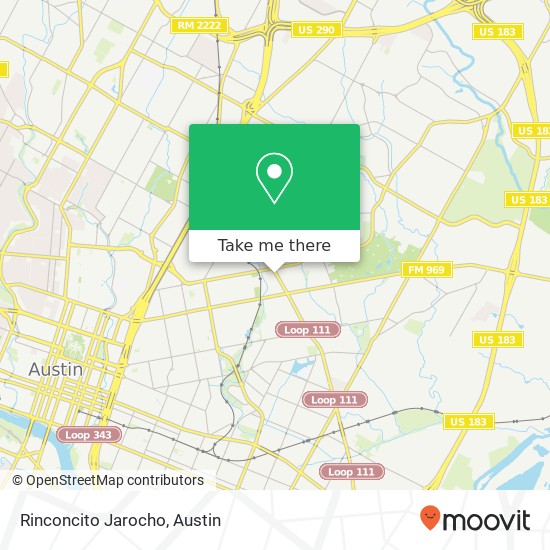 Mapa de Rinconcito Jarocho, 2204 Airport Blvd Austin, TX 78722