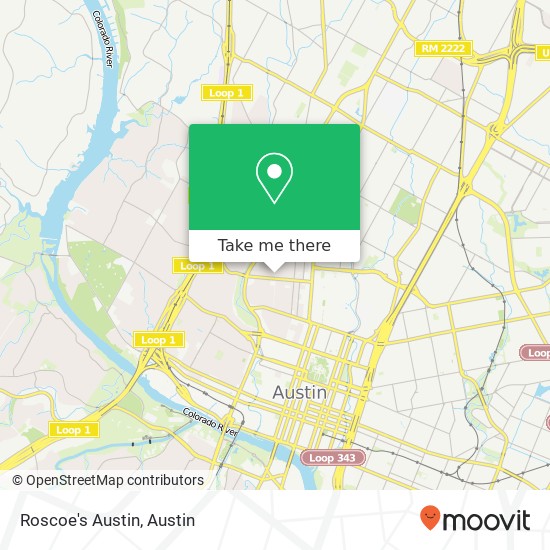 Roscoe's Austin map