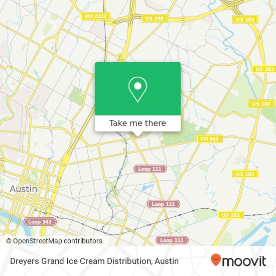 Dreyers Grand Ice Cream Distribution, 3115 Manor Rd Austin, TX 78723 map