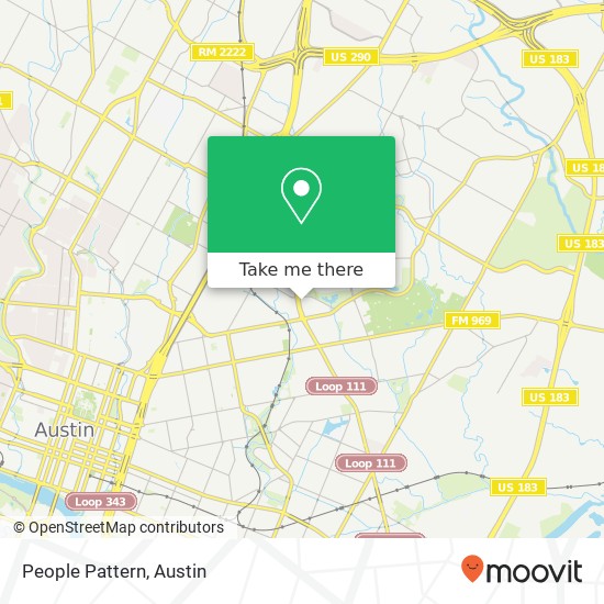 Mapa de People Pattern, 3823 Airport Blvd Austin, TX 78722