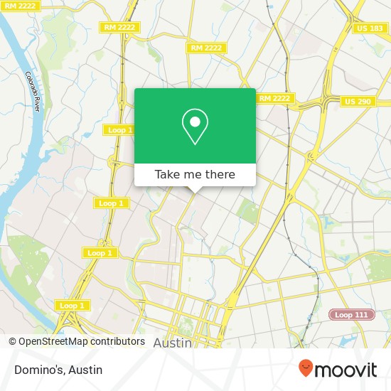 Mapa de Domino's, 3701 Guadalupe St Austin, TX 78705