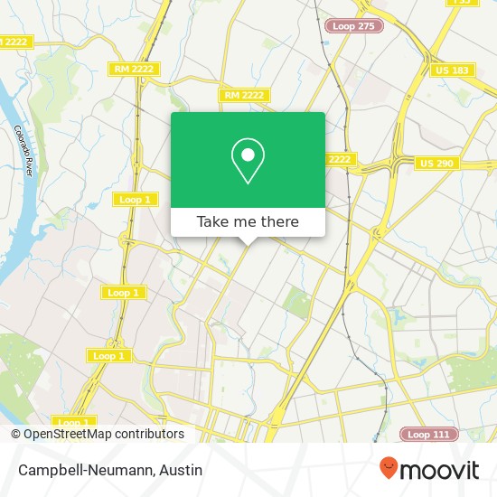 Mapa de Campbell-Neumann, 4203 Guadalupe St Austin, TX 78751