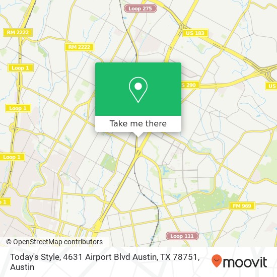 Today's Style, 4631 Airport Blvd Austin, TX 78751 map