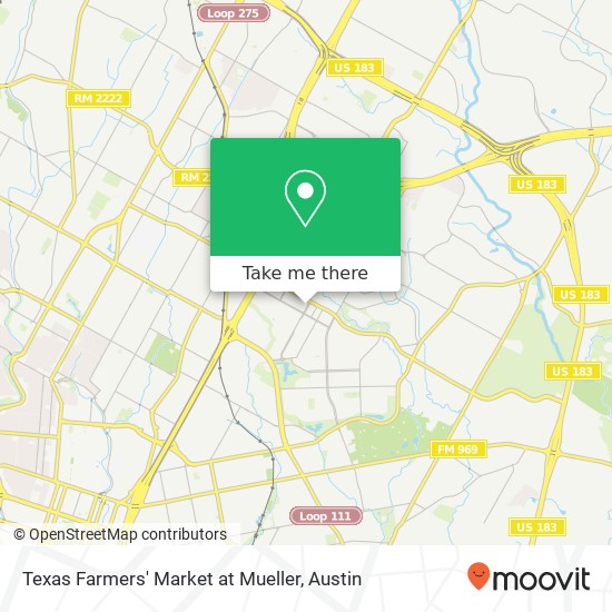 Texas Farmers' Market at Mueller, 4550 Mueller Blvd Austin, TX 78723 map