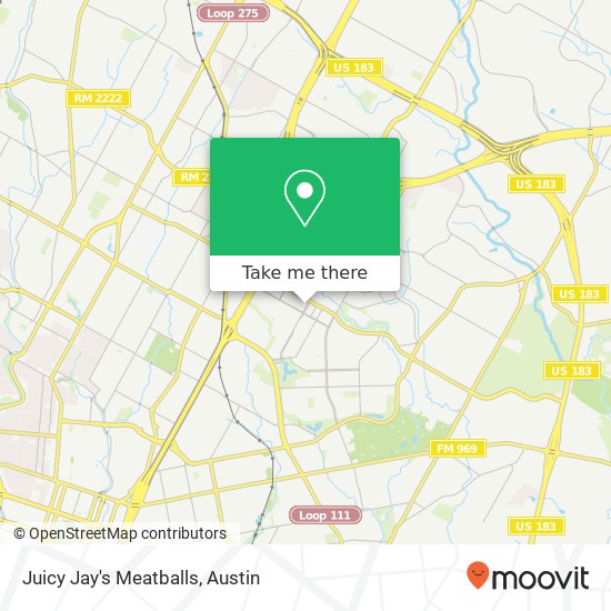 Juicy Jay's Meatballs, 4550 Mueller Blvd Austin, TX 78723 map