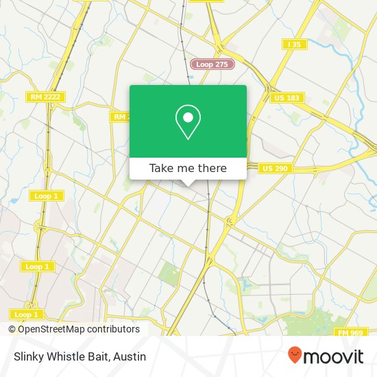 Mapa de Slinky Whistle Bait, 207 E 53rd St Austin, TX 78751