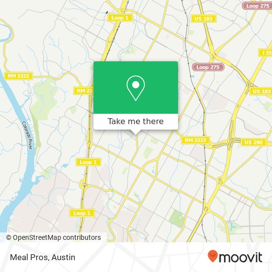 Mapa de Meal Pros, 5134 Burnet Rd Austin, TX 78756