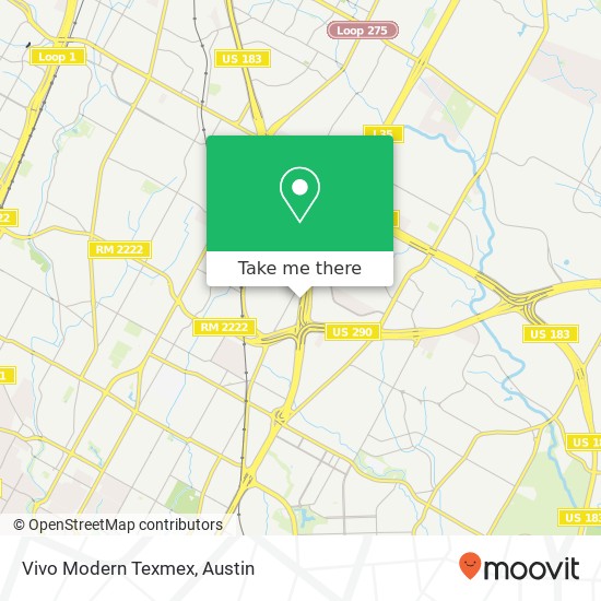 Mapa de Vivo Modern Texmex, 6406 N Interstate 35 Austin, TX 78752