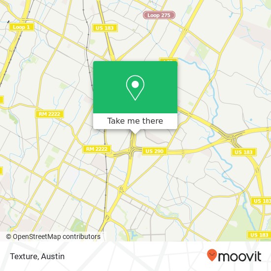 Mapa de Texture, 6505 N Interstate 35 Austin, TX 78752