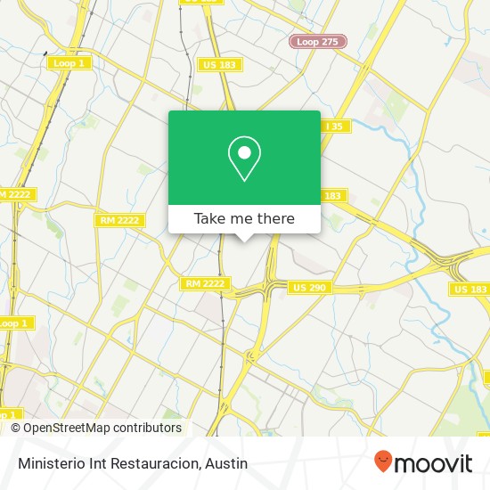 Ministerio Int Restauracion, 314 E Highland Mall Blvd Austin, TX 78752 map