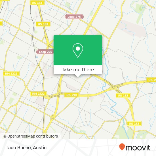 Taco Bueno, 7303 Meador Ave Austin, TX 78752 map