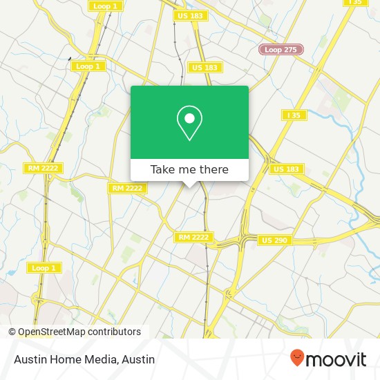 Mapa de Austin Home Media, 615 Brentwood St Austin, TX 78752