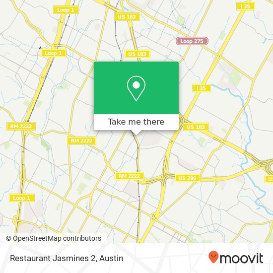 Mapa de Restaurant Jasmines 2, 6801 Airport Blvd Austin, TX 78752