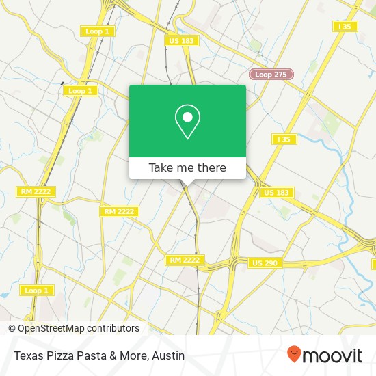 Mapa de Texas Pizza Pasta & More