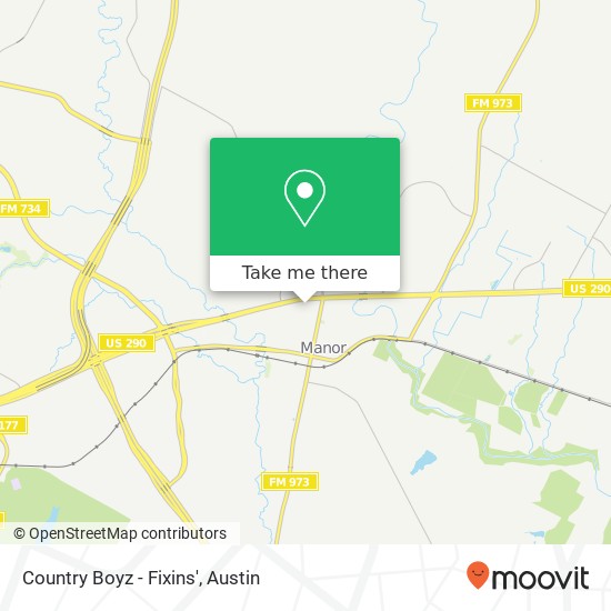 Mapa de Country Boyz - Fixins', 304 W Murray Ave Manor, TX 78653