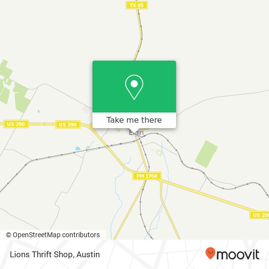 Mapa de Lions Thrift Shop, 108 N Main St Elgin, TX 78621