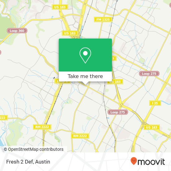 Mapa de Fresh 2 Def, 2525 W Anderson Ln Austin, TX 78757