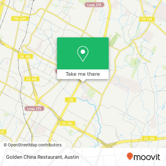 Golden China Restaurant, 825 E Rundberg Ln Austin, TX 78753 map