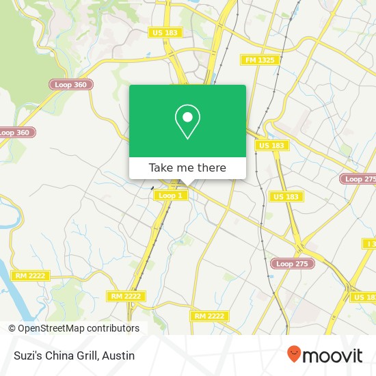 Mapa de Suzi's China Grill, 7858 Shoal Creek Blvd Austin, TX 78757