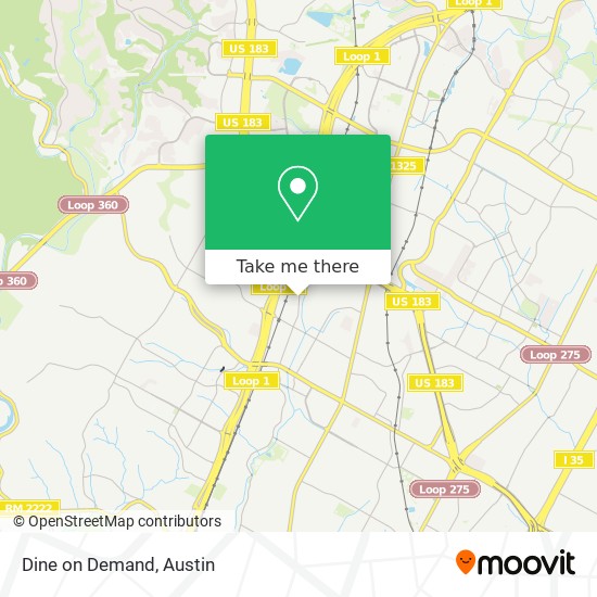 Dine on Demand map