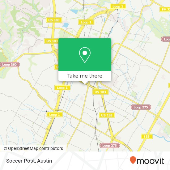 Mapa de Soccer Post, 9070 Research Blvd Austin, TX 78758