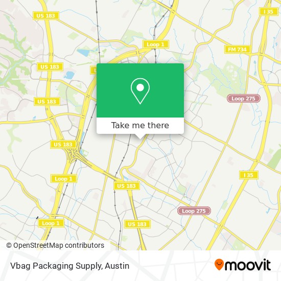 Mapa de Vbag Packaging Supply