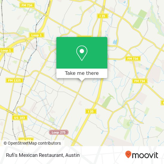 Mapa de Rufi's Mexican Restaurant, 11800 N Lamar Blvd Austin, TX 78753