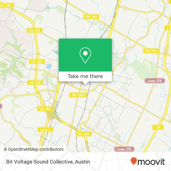 Mapa de Bit Voltage Sound Collective, 2540 Brockton Dr Austin, TX 78758