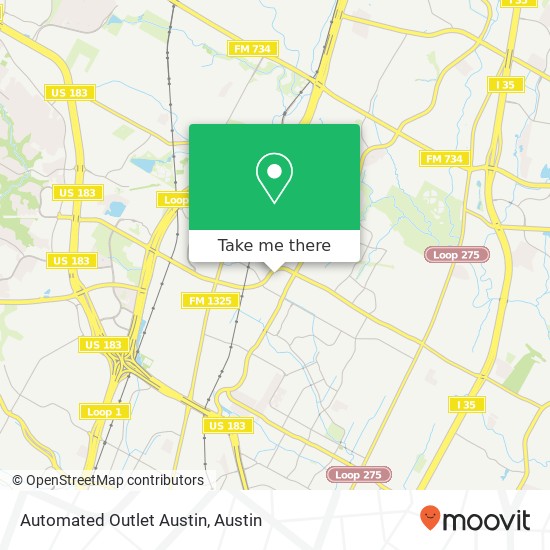 Automated Outlet Austin, 2213 W Braker Ln Austin, TX map