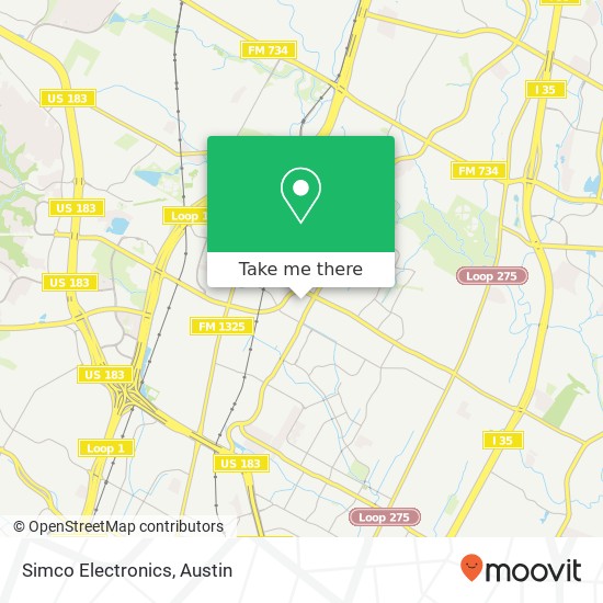 Mapa de Simco Electronics, 11110 Metric Blvd Austin, TX 78758