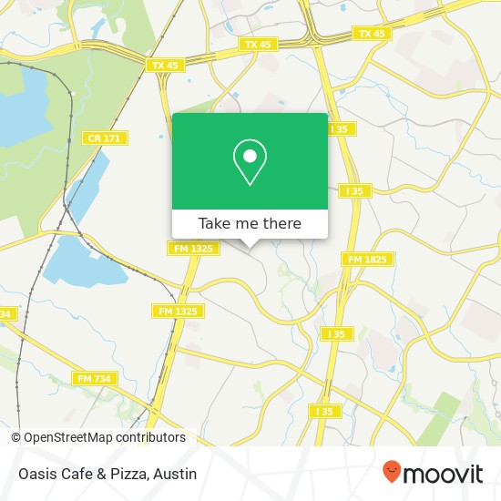 Mapa de Oasis Cafe & Pizza, 14735 Bratton Ln Austin, TX 78728