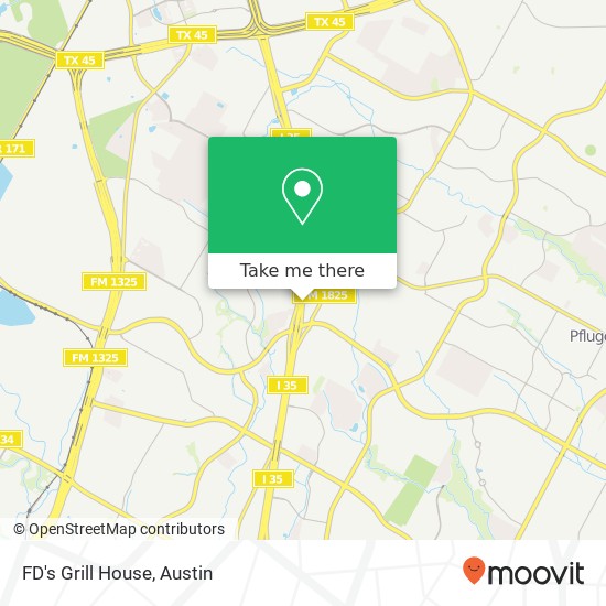 Mapa de FD's Grill House, 15119 I-35 Austin, TX 78660