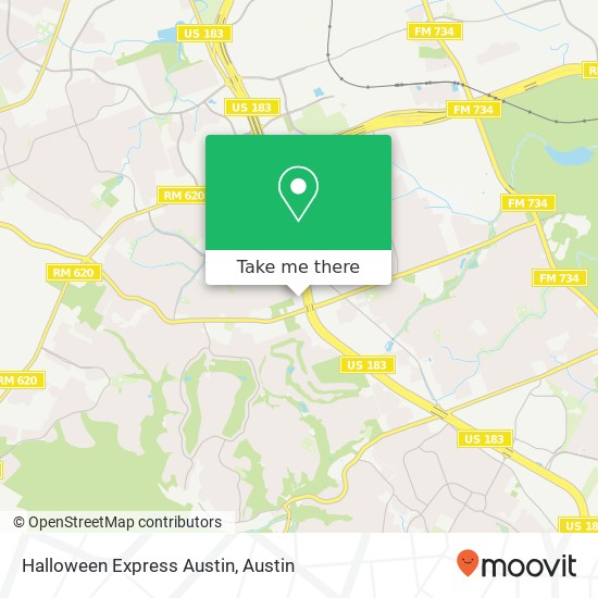 Halloween Express Austin, 13530 N Highway 183 Austin, TX 78750 map