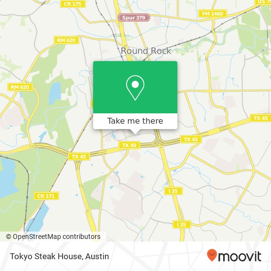 Mapa de Tokyo Steak House, 201 Sundance Pkwy Round Rock, TX 78681