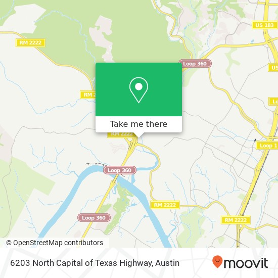 Mapa de 6203 North Capital of Texas Highway