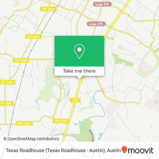 Mapa de Texas Roadhouse (Texas Roadhouse - Austin)