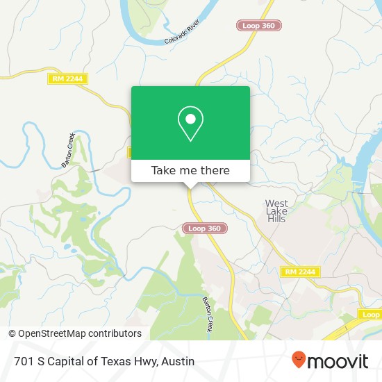 Mapa de 701 S Capital of Texas Hwy
