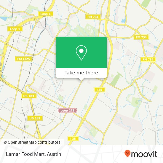 Mapa de Lamar Food Mart